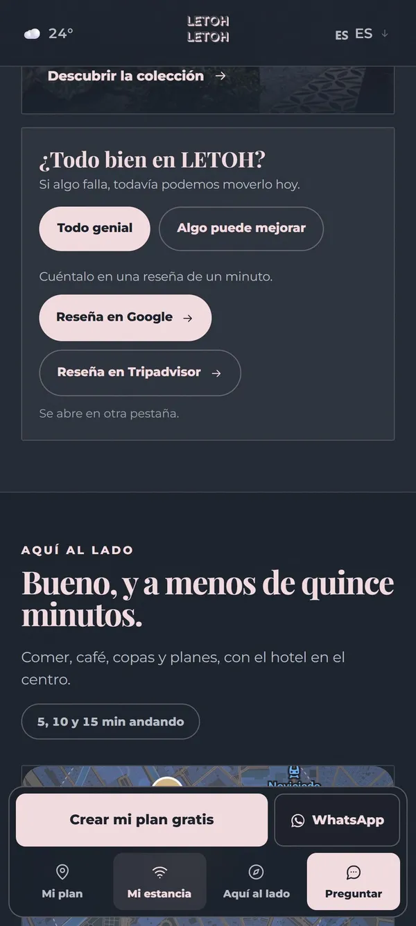 ¿Todo bien en el hotel? Reseña en Google o aviso privado